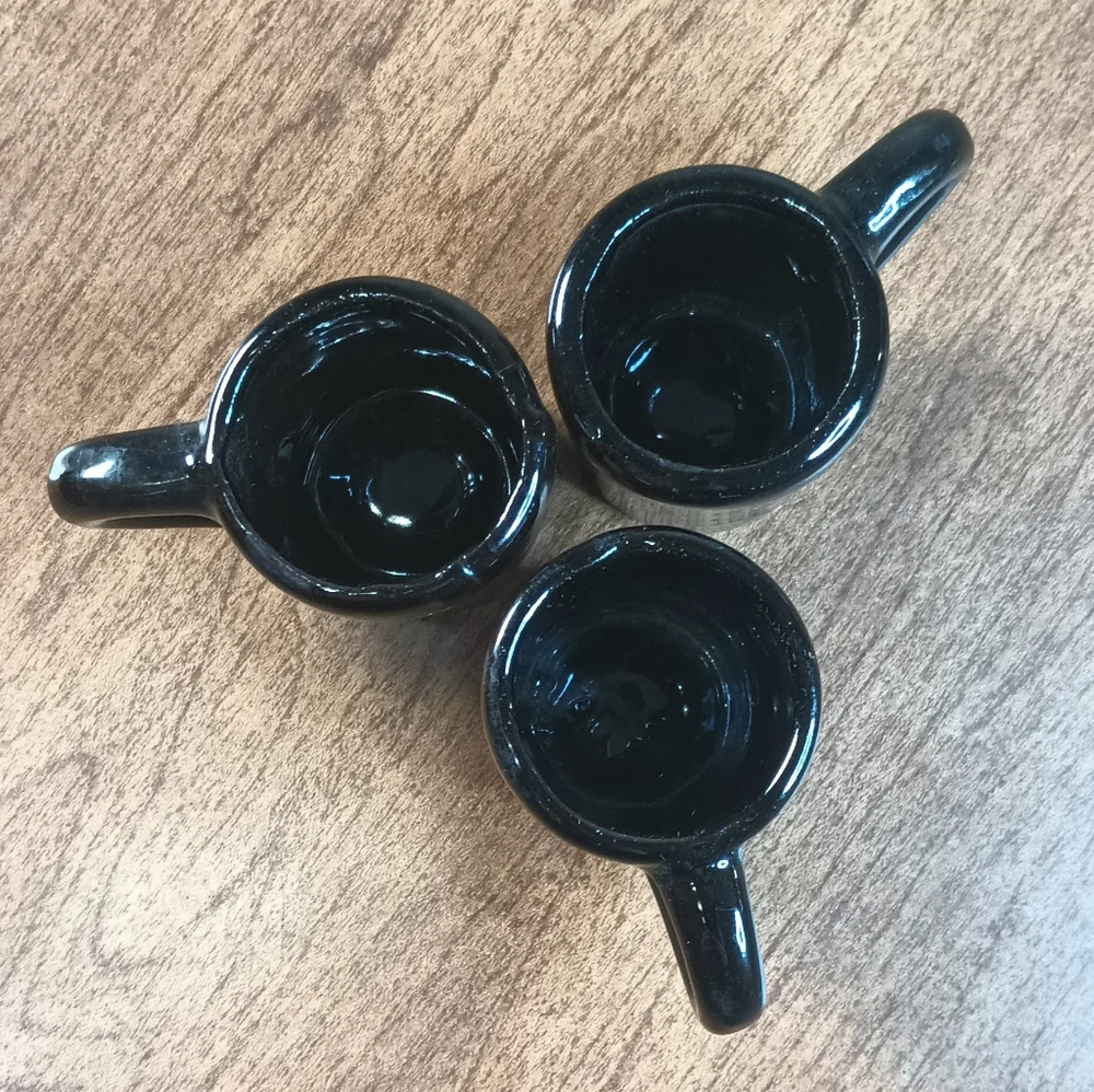 Dining | Set Of 3 Vintage Japan Mini Mugs Sake Cups Handmade Red Clay ...